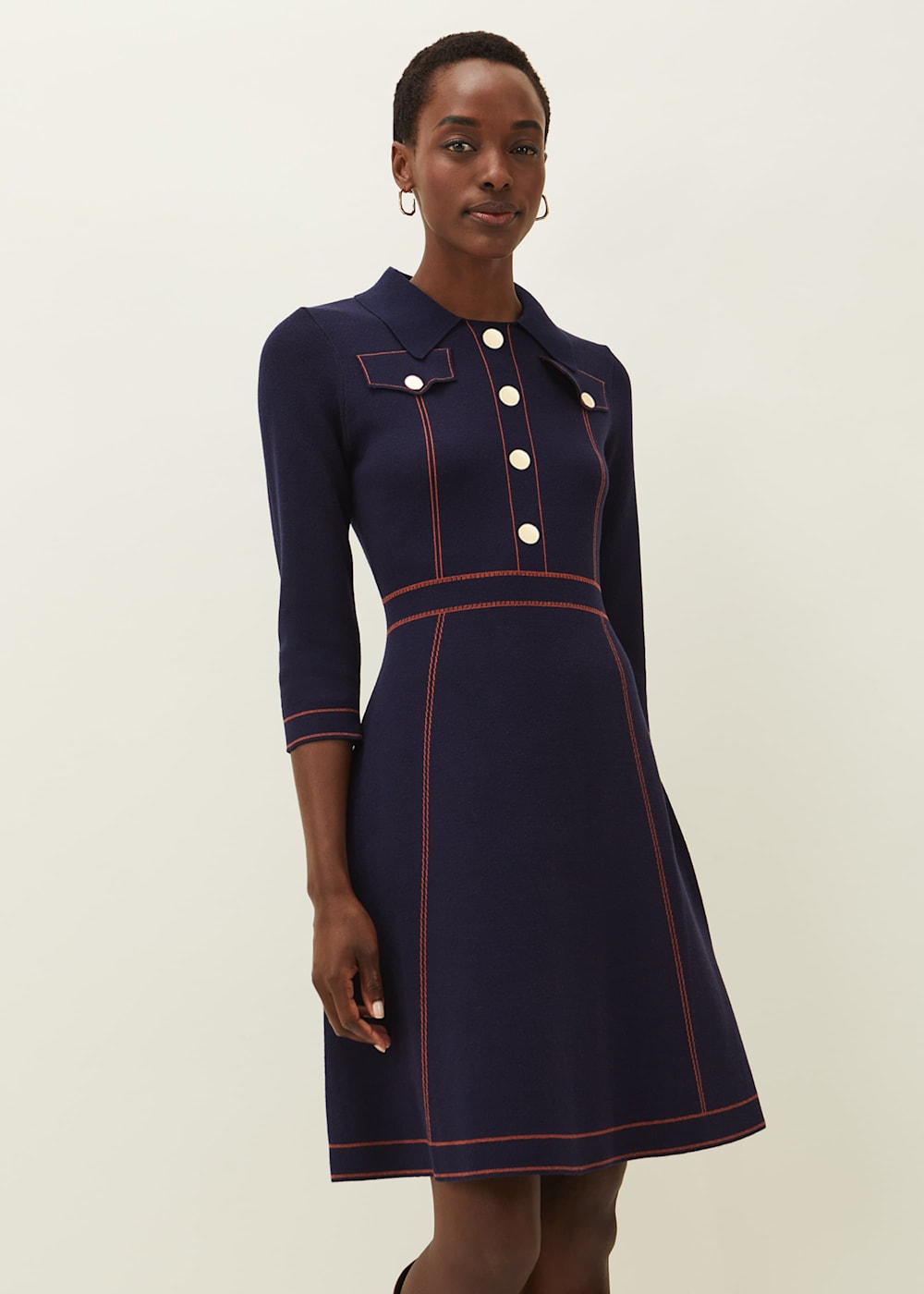 Flare denim dress cheap