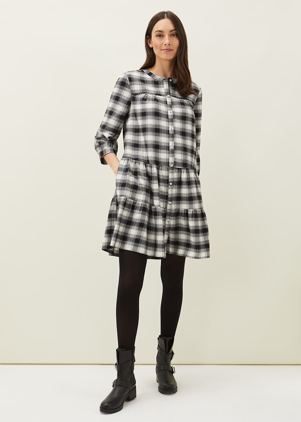 Meriah Check Swing Dress Phase Eight UK