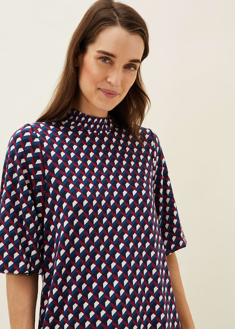 Cathye Geometric Print Tunic Dress Phase Eight UK