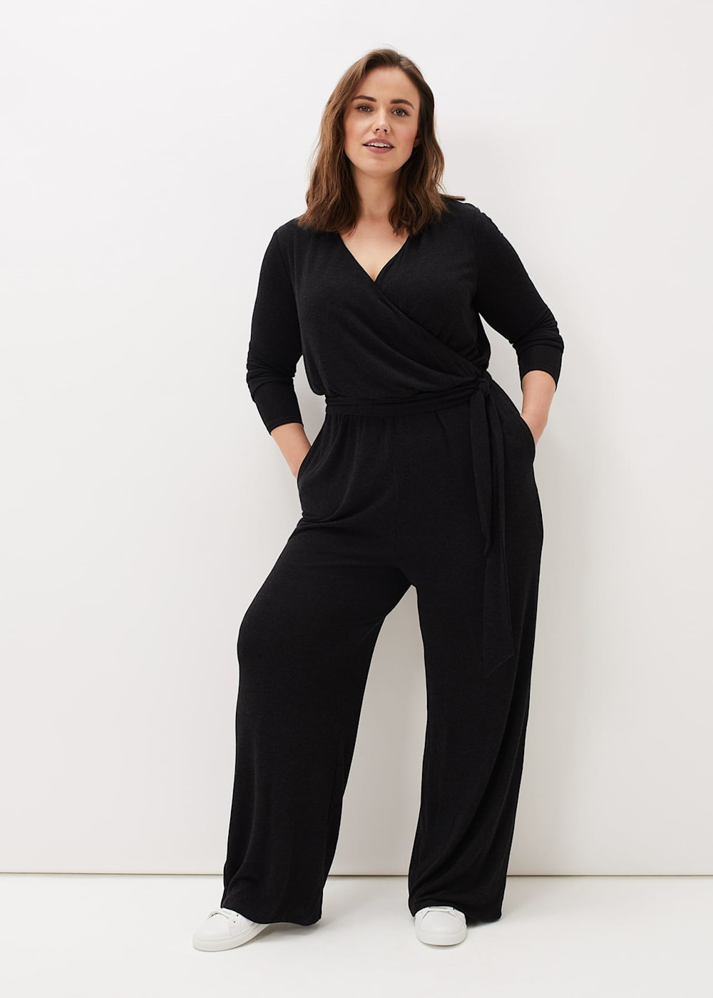 Zarra Wrap Wide Leg Jersey Jumpsuit Phase Eight UK