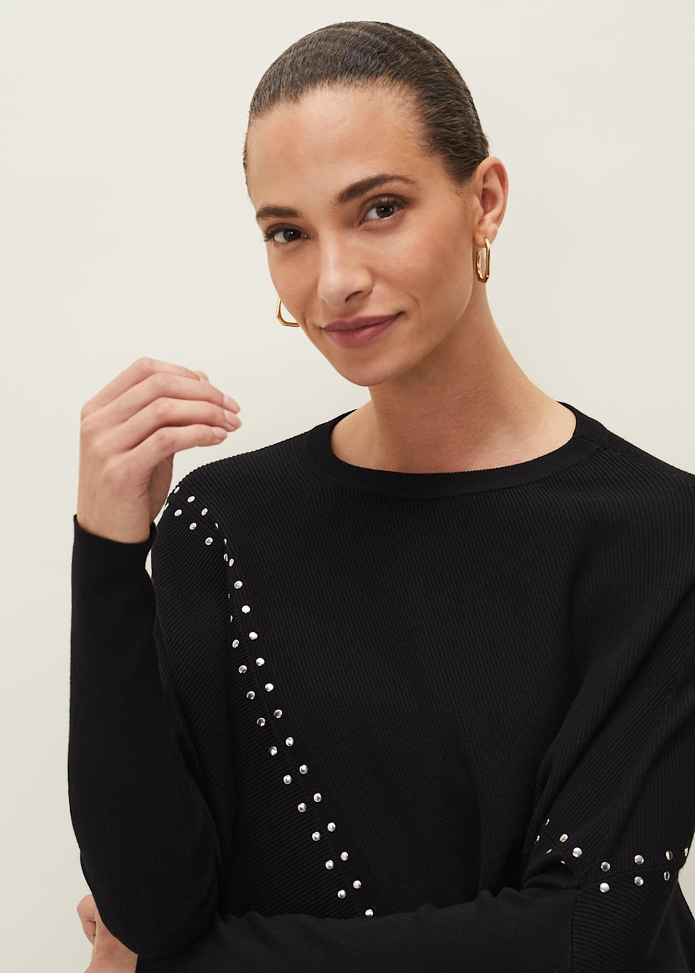 Studded jumper dress top