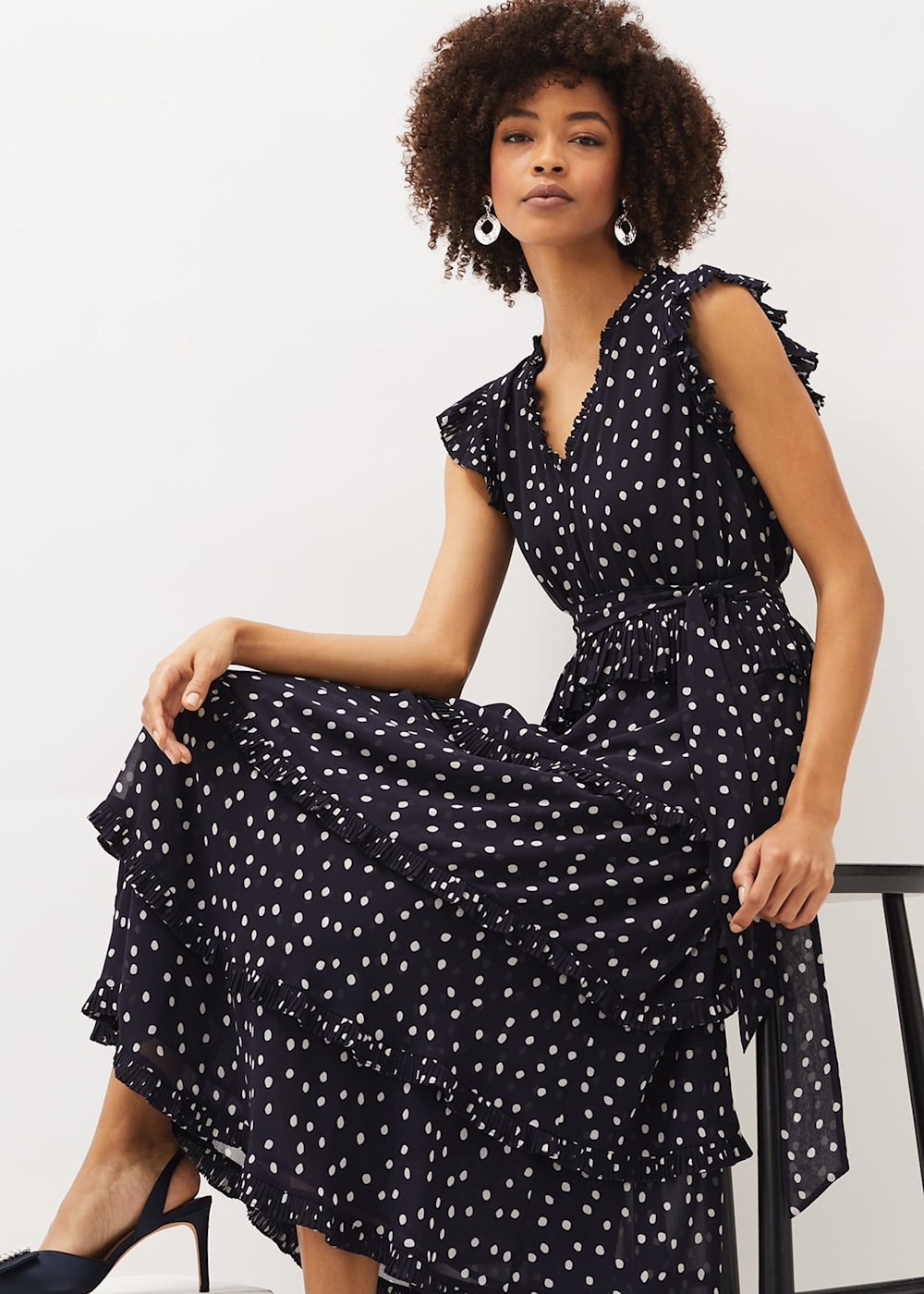 Josephina Spot Tiered Dress Phase Eight UK