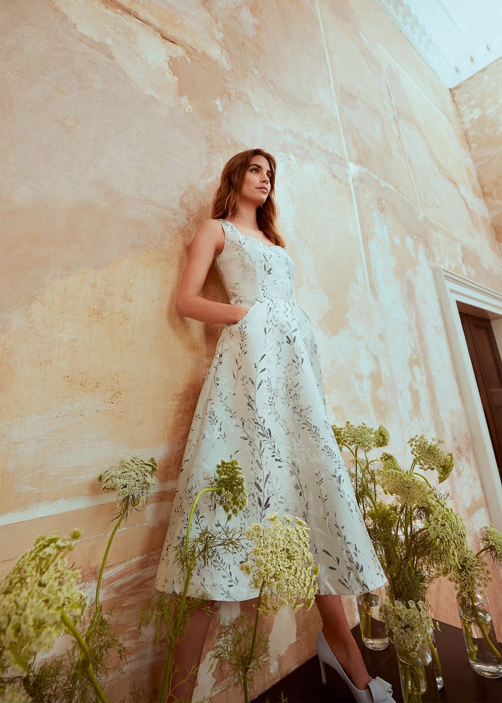 Becka Floral Jacquard Fit And Flare Dress Phase Eight UK