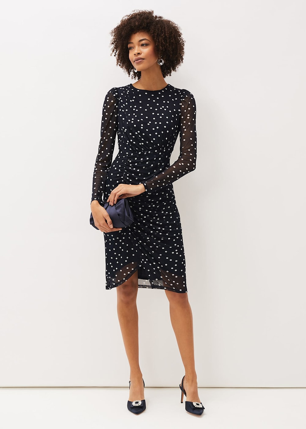 Spot mesh dress top