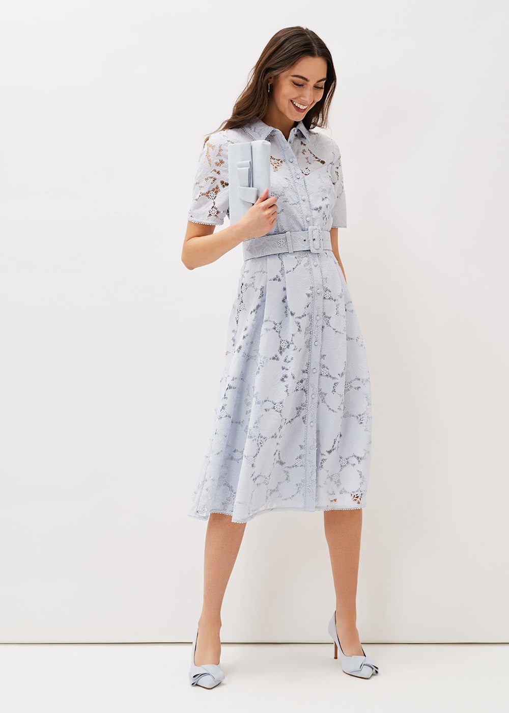 Jaynie Lace Shirt Dress Phase Eight UK