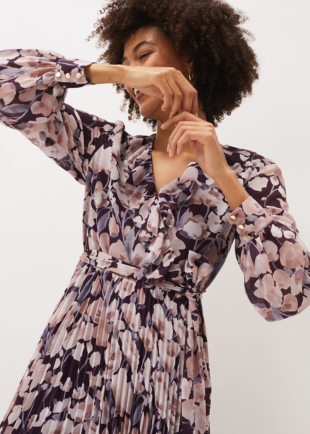 Fredrika Floral Pleated Maxi Dress | Phase Eight UK |