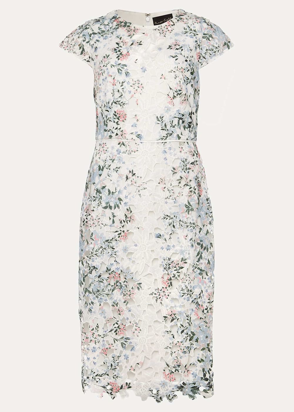 Floral Lace Overlay Pencil Dress Scallop Hem Phase Eight Phase Eight ROW