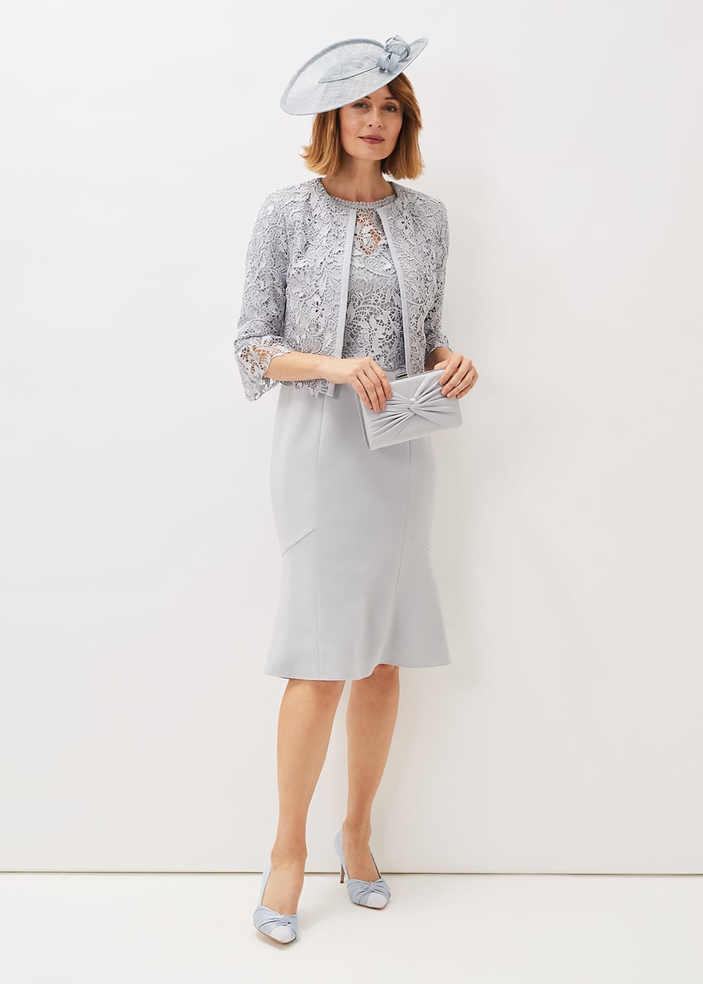 Alisha Double Layer Lace Peplum Dress Phase Eight ROW