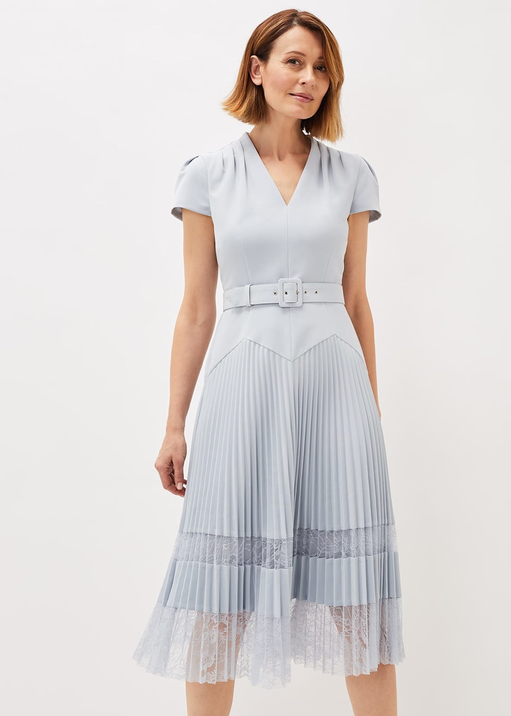 Pleated lace dress shop