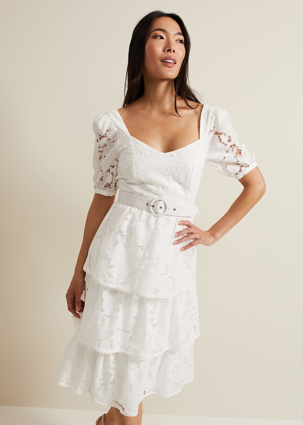 Elyse Lace Tiered Wedding Dress | Phase Eight UK | Elyse Lace Tiered Wedding Dress | Phase Eight UK |