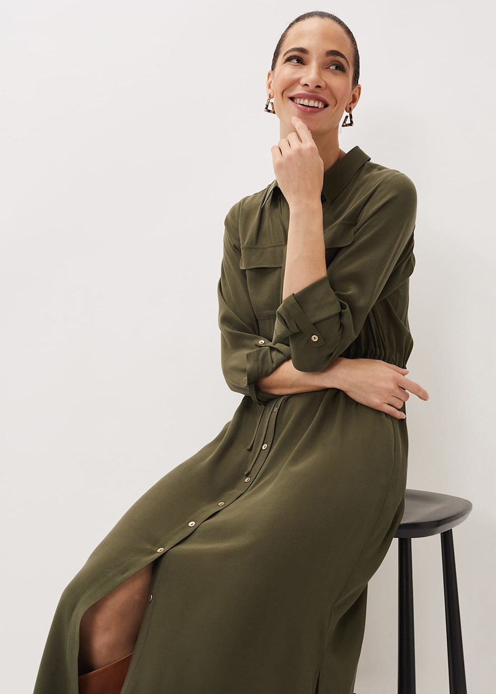 Phase eight khaki dress deals