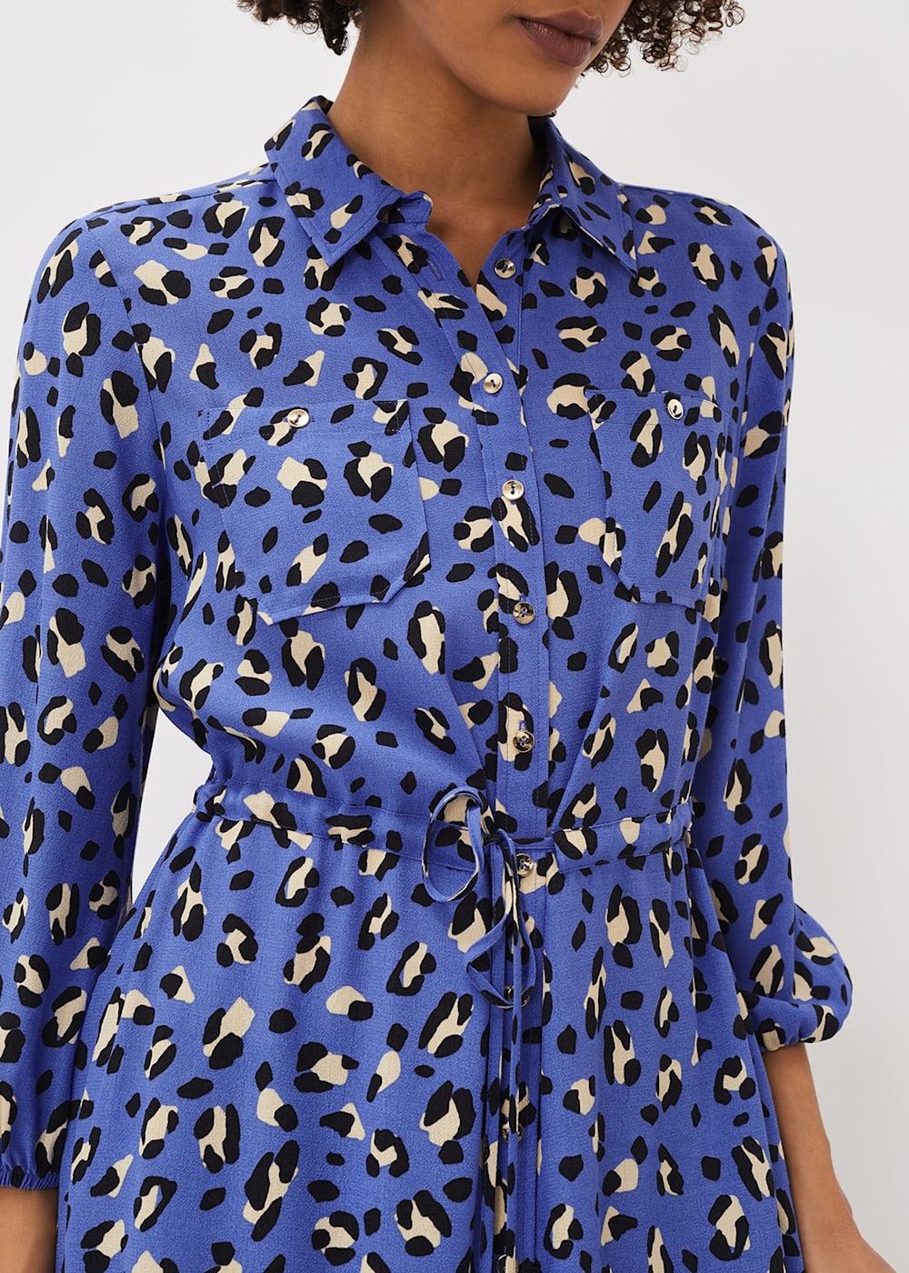 Tana Leopard Print Midi Shirt Dress Phase Eight UK