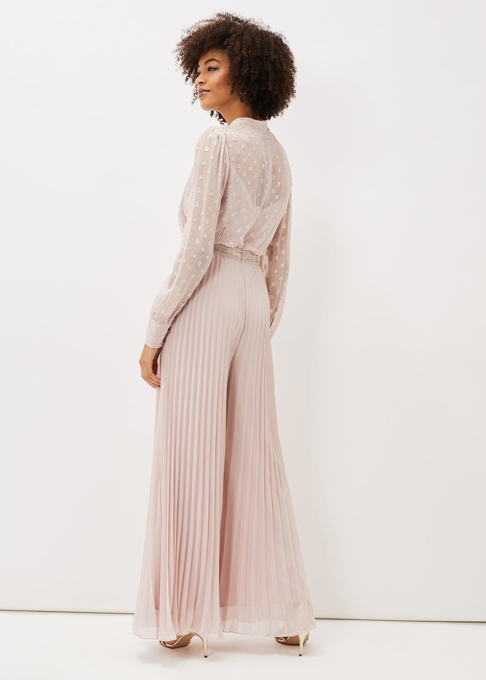 Charley Pleated Spot Print Jumpsuit Phase Eight UK