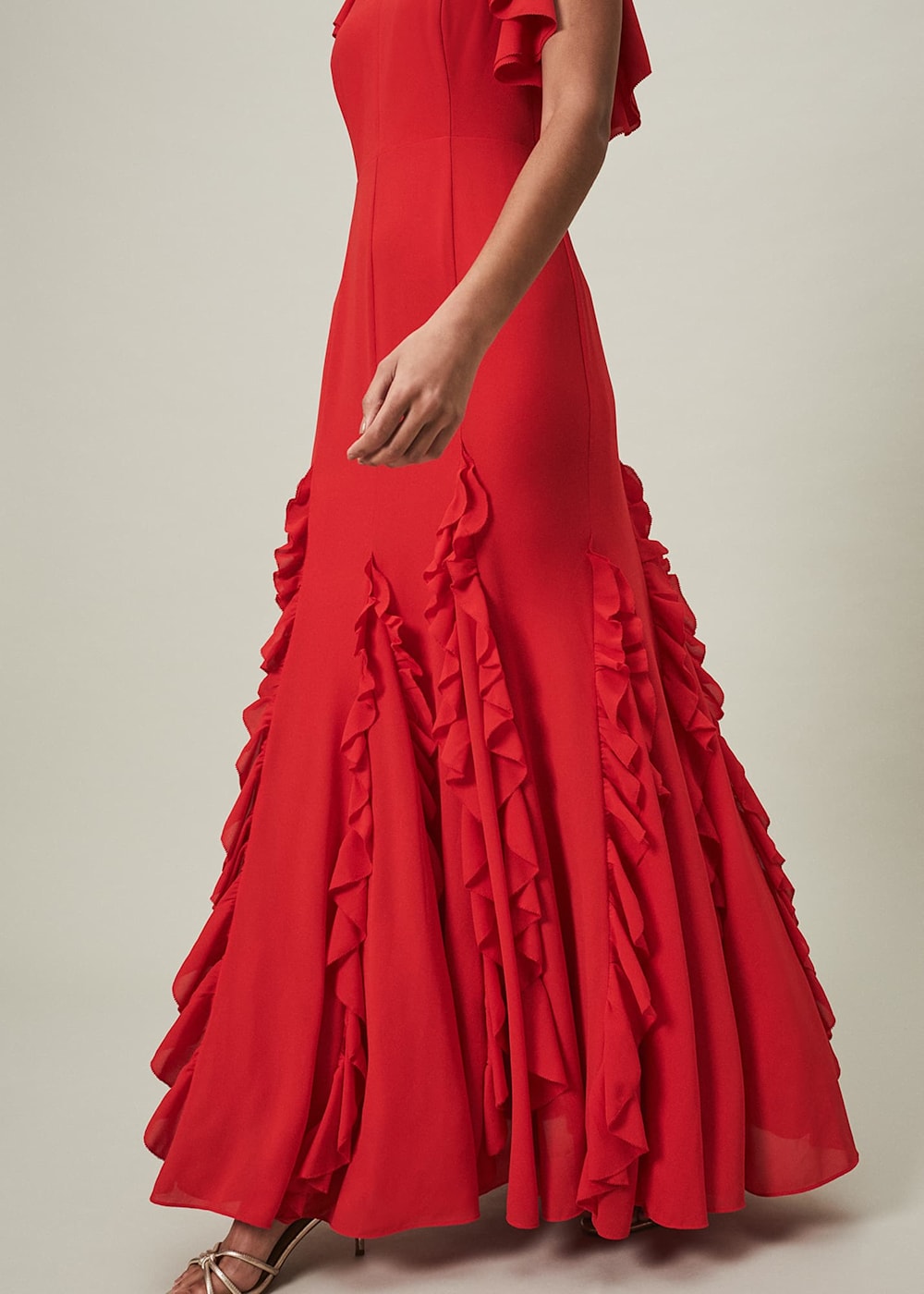 Phase eight red maxi dress top