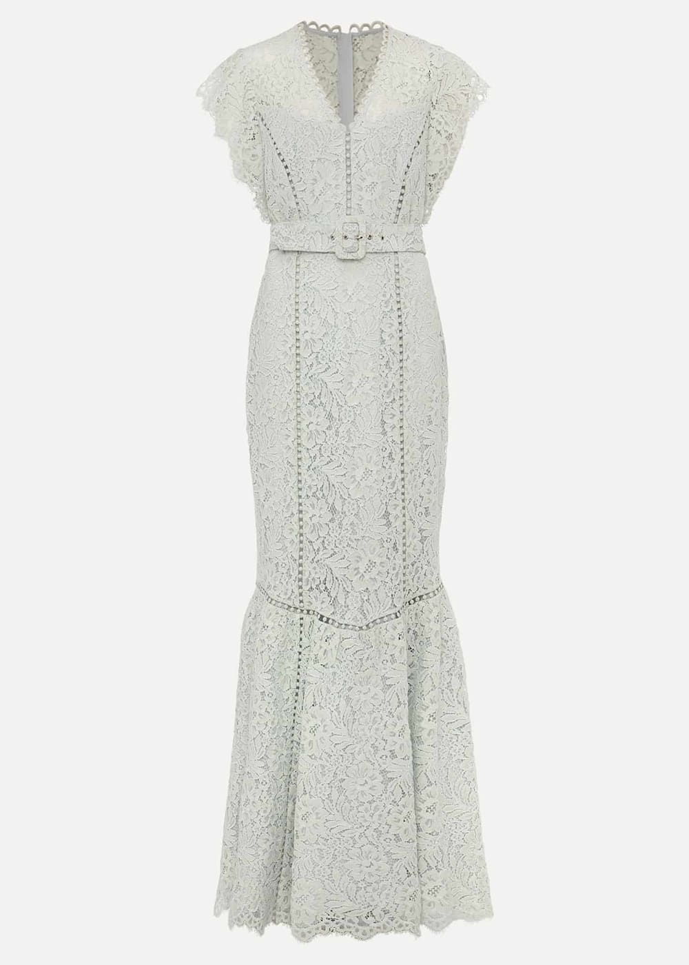 Phase Eight Esmerelda Lace Belted Fishtail Dress Mint Size 12