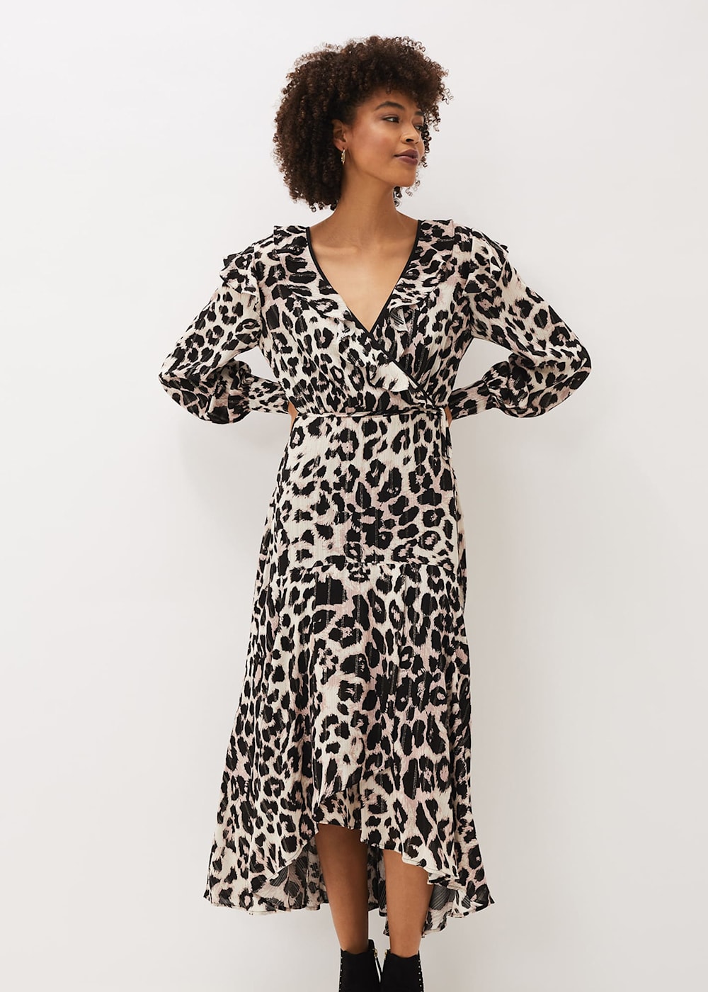 Chelsie Leopard Wrap Dress Phase Eight UK