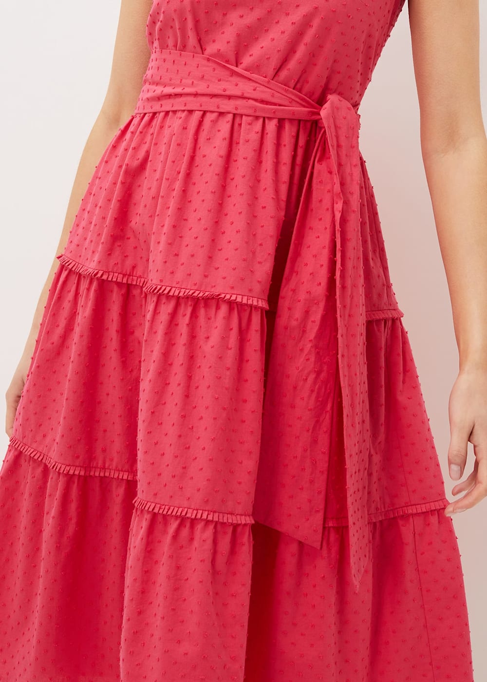 Peyton Cotton Dobby Midi Dress | Phase Eight UK |