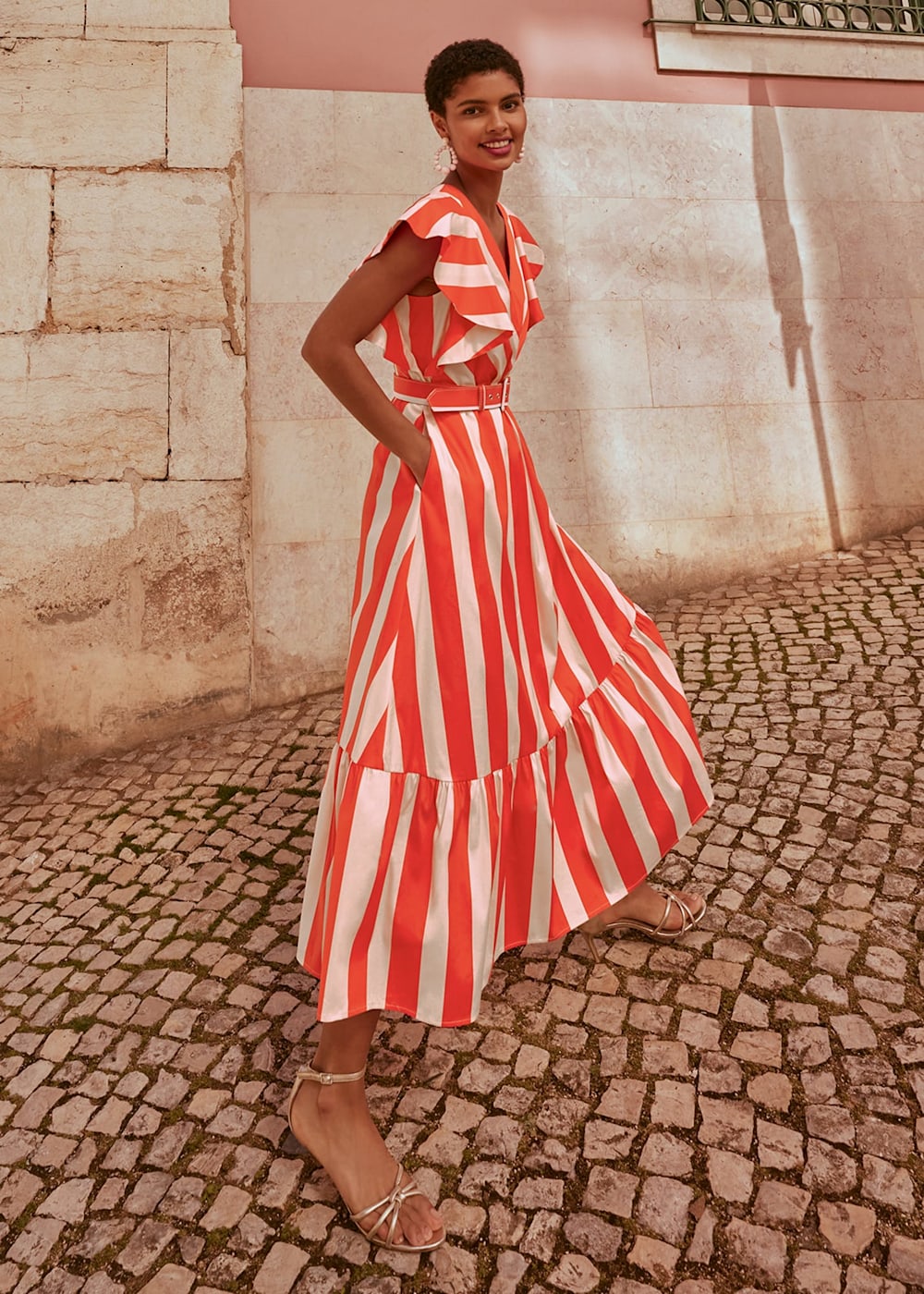 Lottie Stripe Maxi Dress Phase Eight UK
