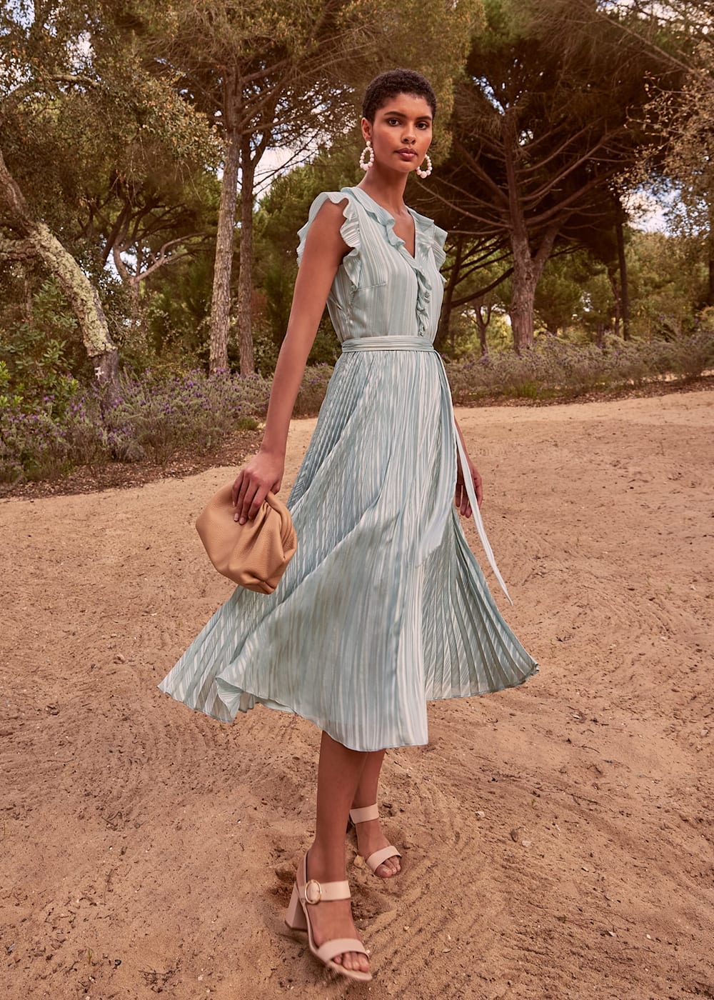 Pleated dress styles hotsell