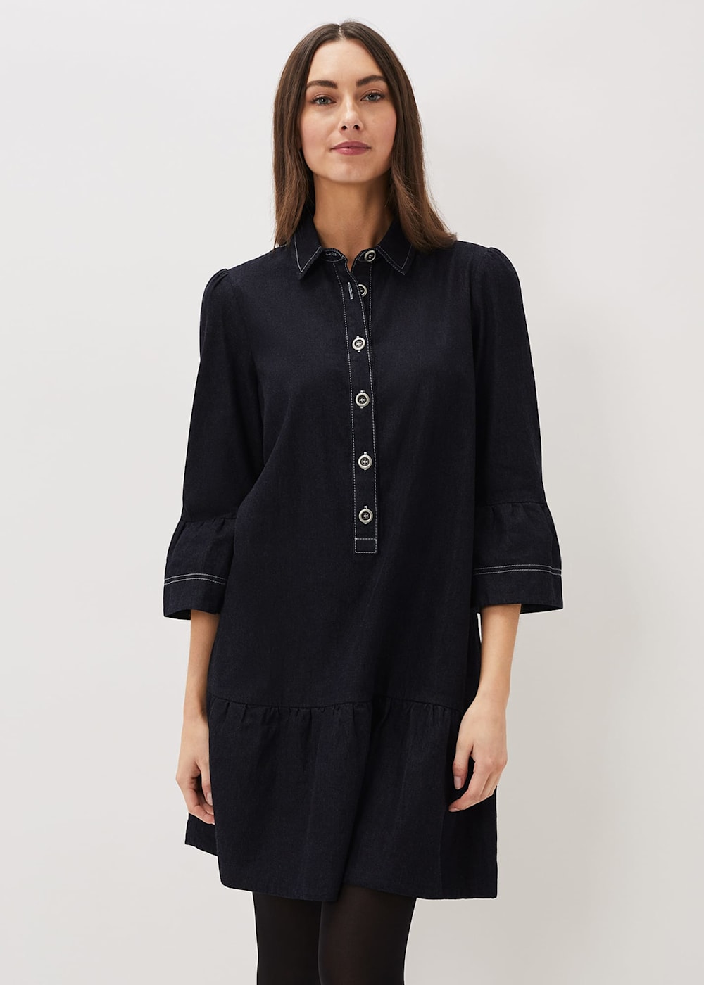 Fleur Denim Shift Dress Phase Eight AU