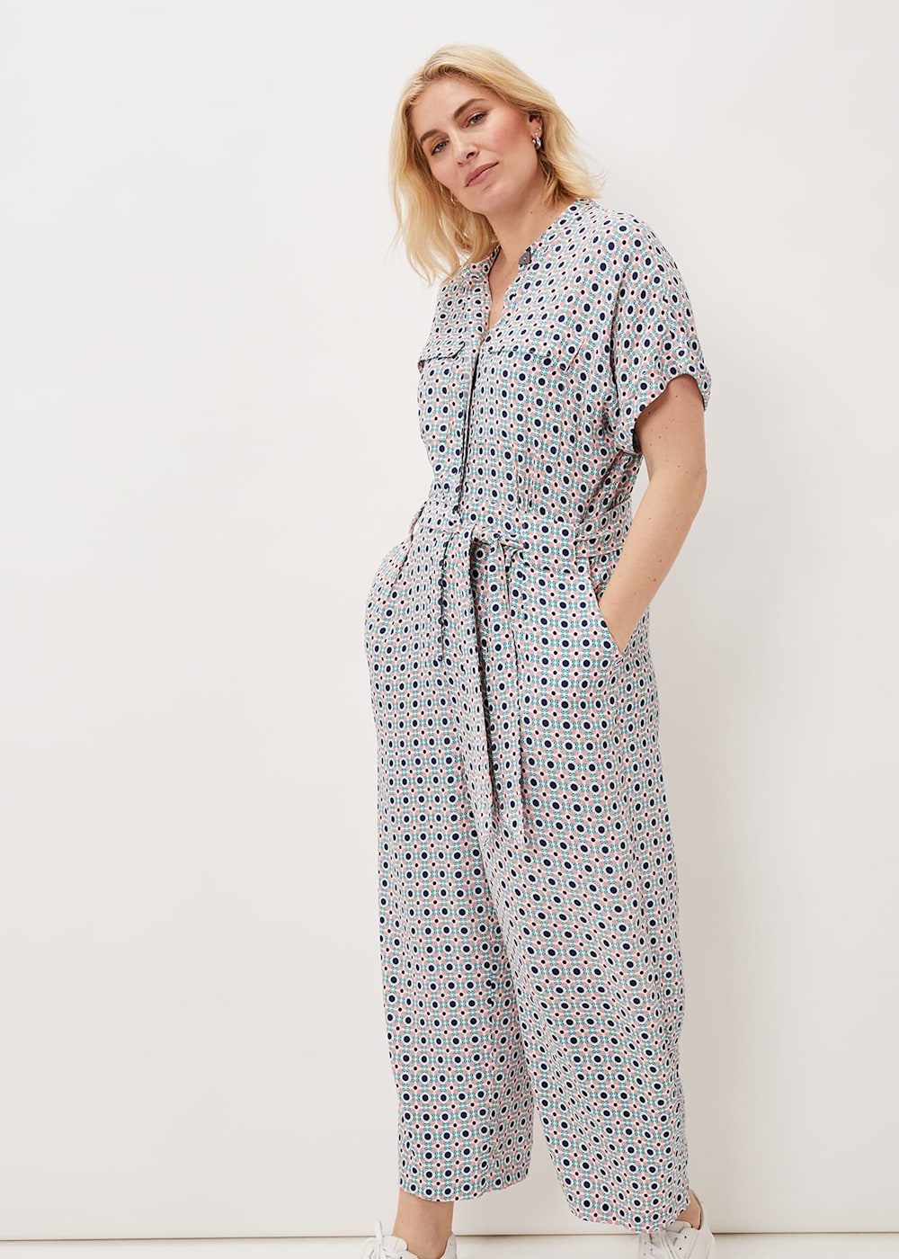 Lyla Tile Print Jumpsuit | Phase Eight UK |