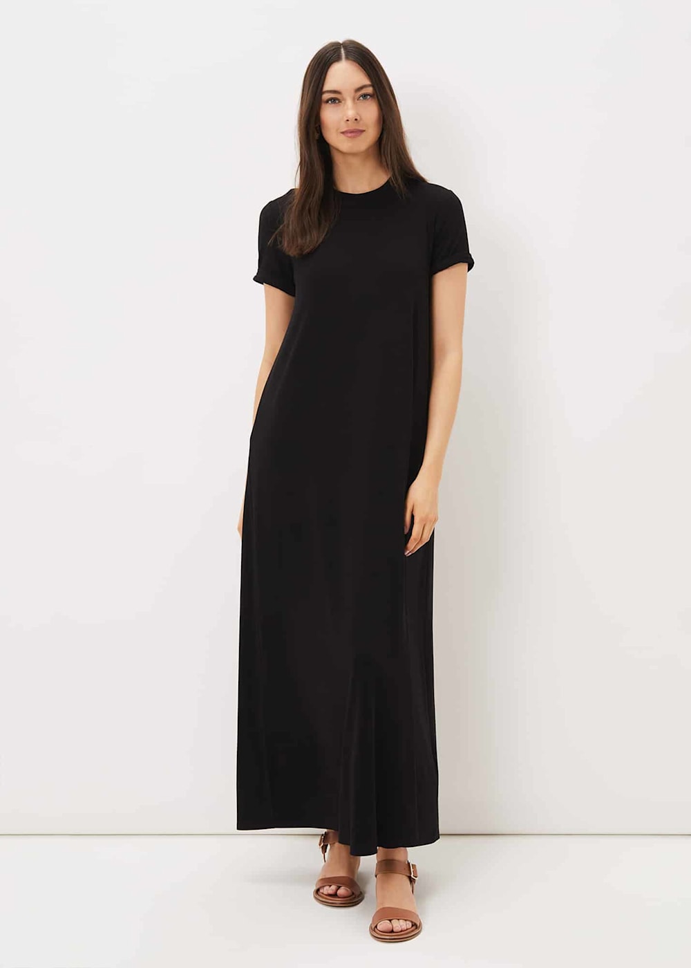 Casual t shirt maxi dress top