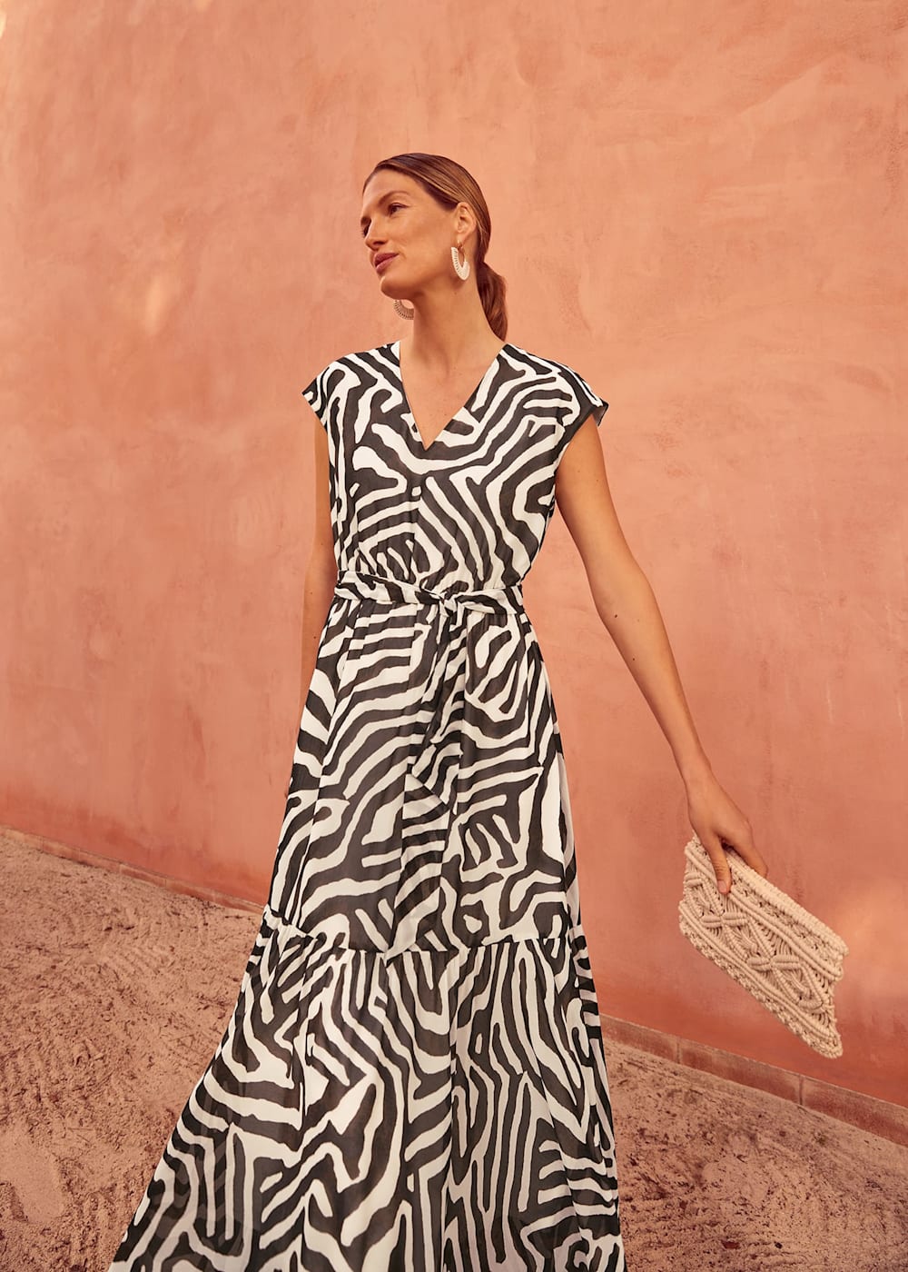 Zalaya Zebra Print Maxi Dress Phase Eight UK