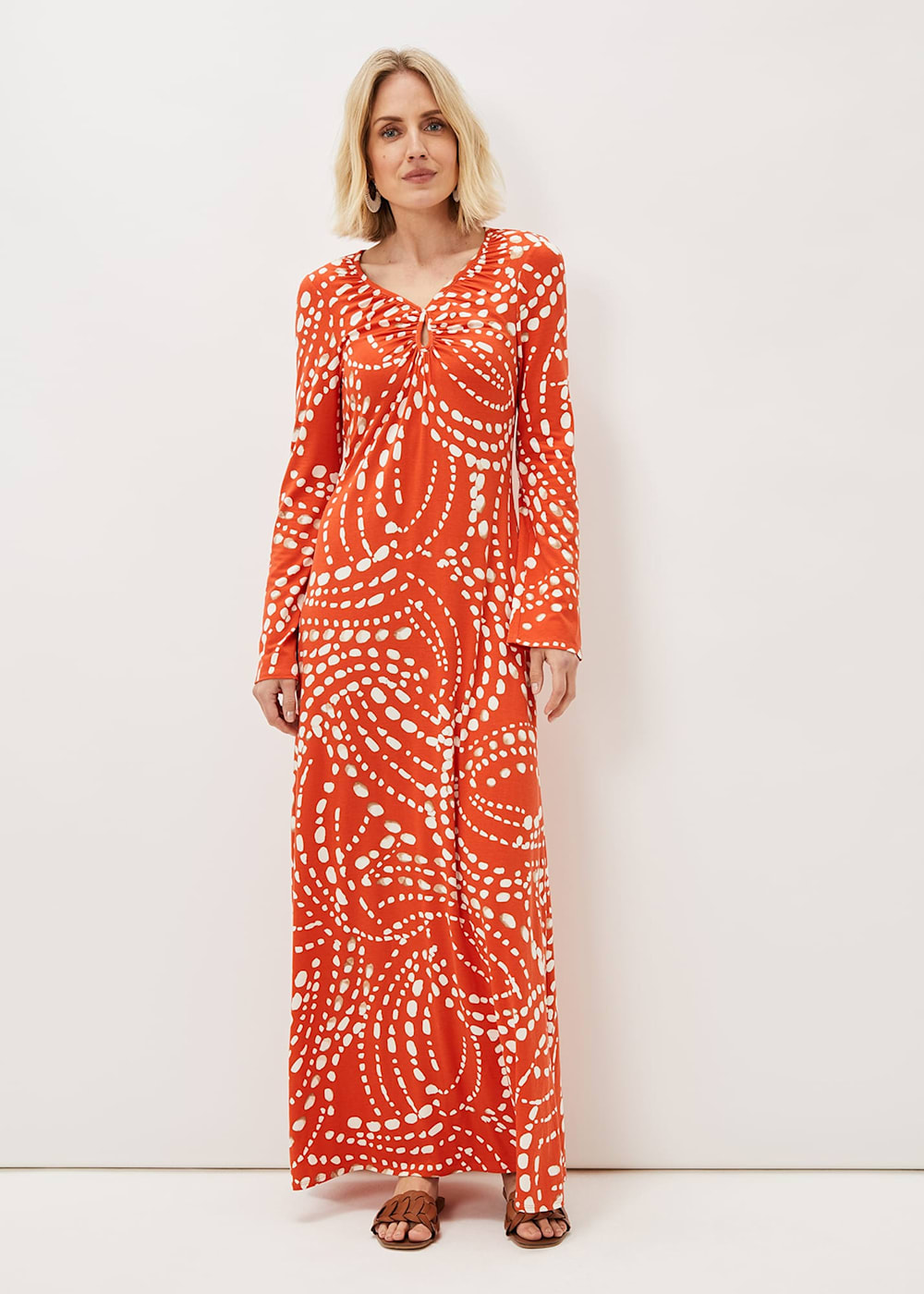 Spot print midi dress new arrivals
