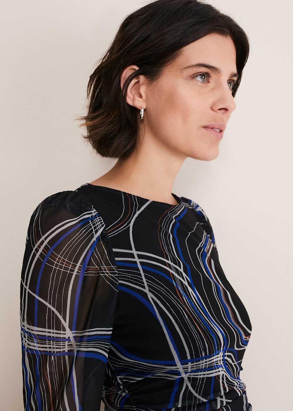 Gizelle Swirl Long Sleeved Dress Phase Eight ROW