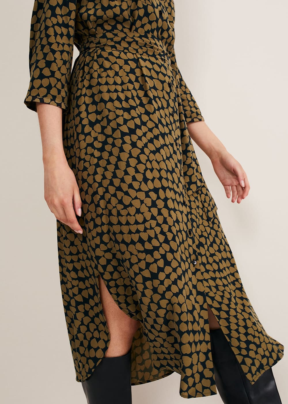 Heart print shirt dress outlet
