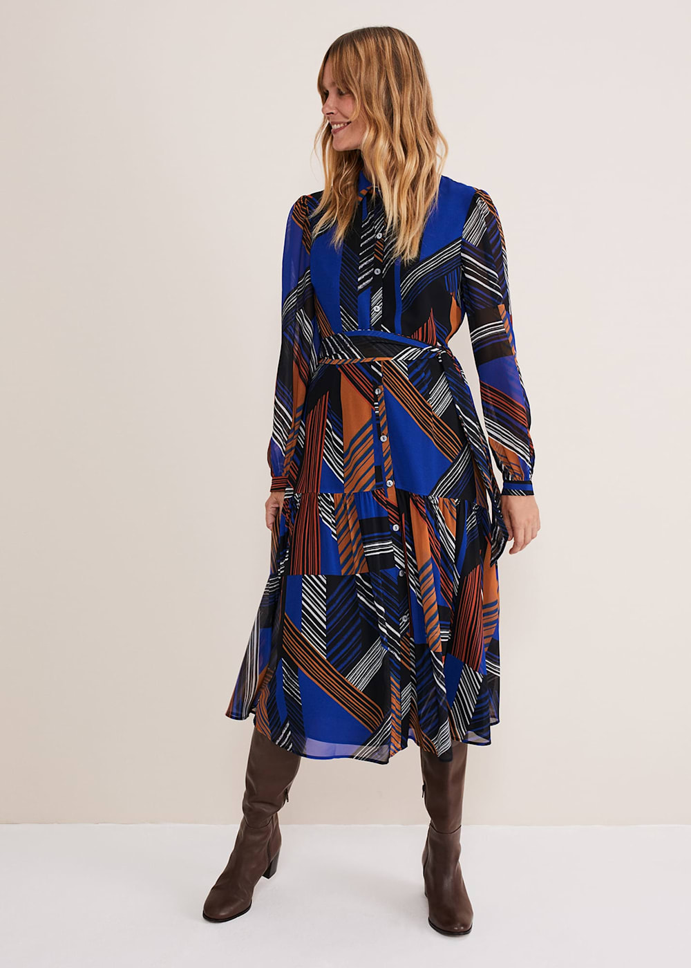 Chantilly Chiffon Shirt Dress Phase Eight UK