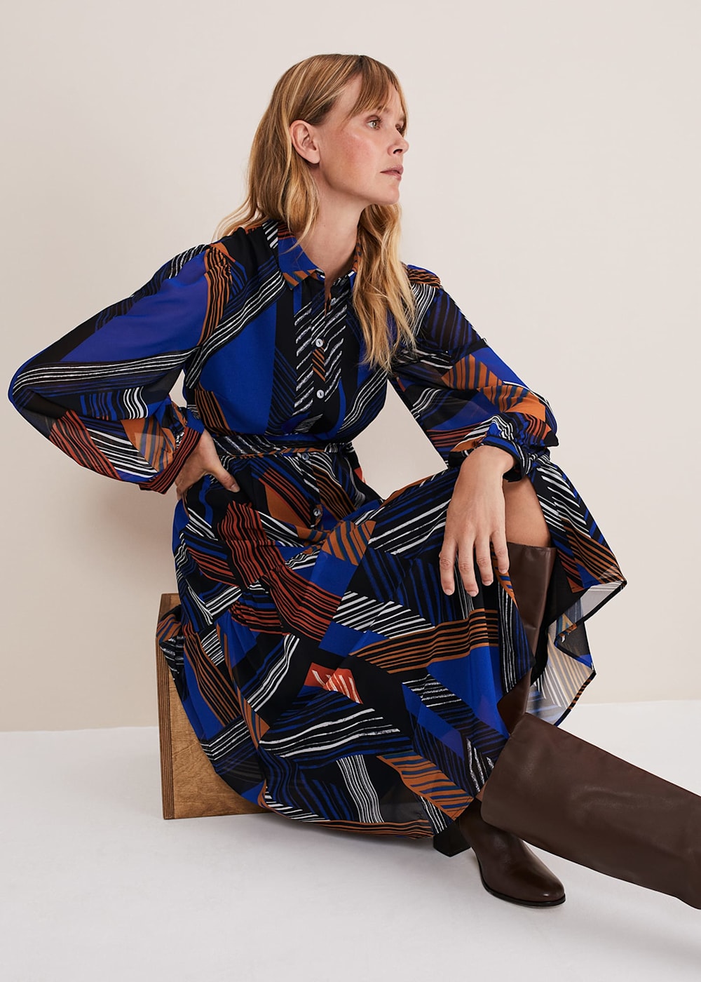 Chiffon shirt dress uk top