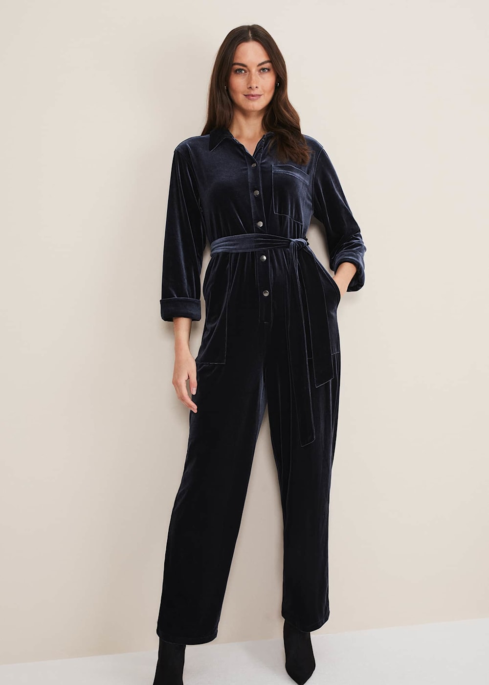 Nala Velvet Jumpsuit Phase Eight UK
