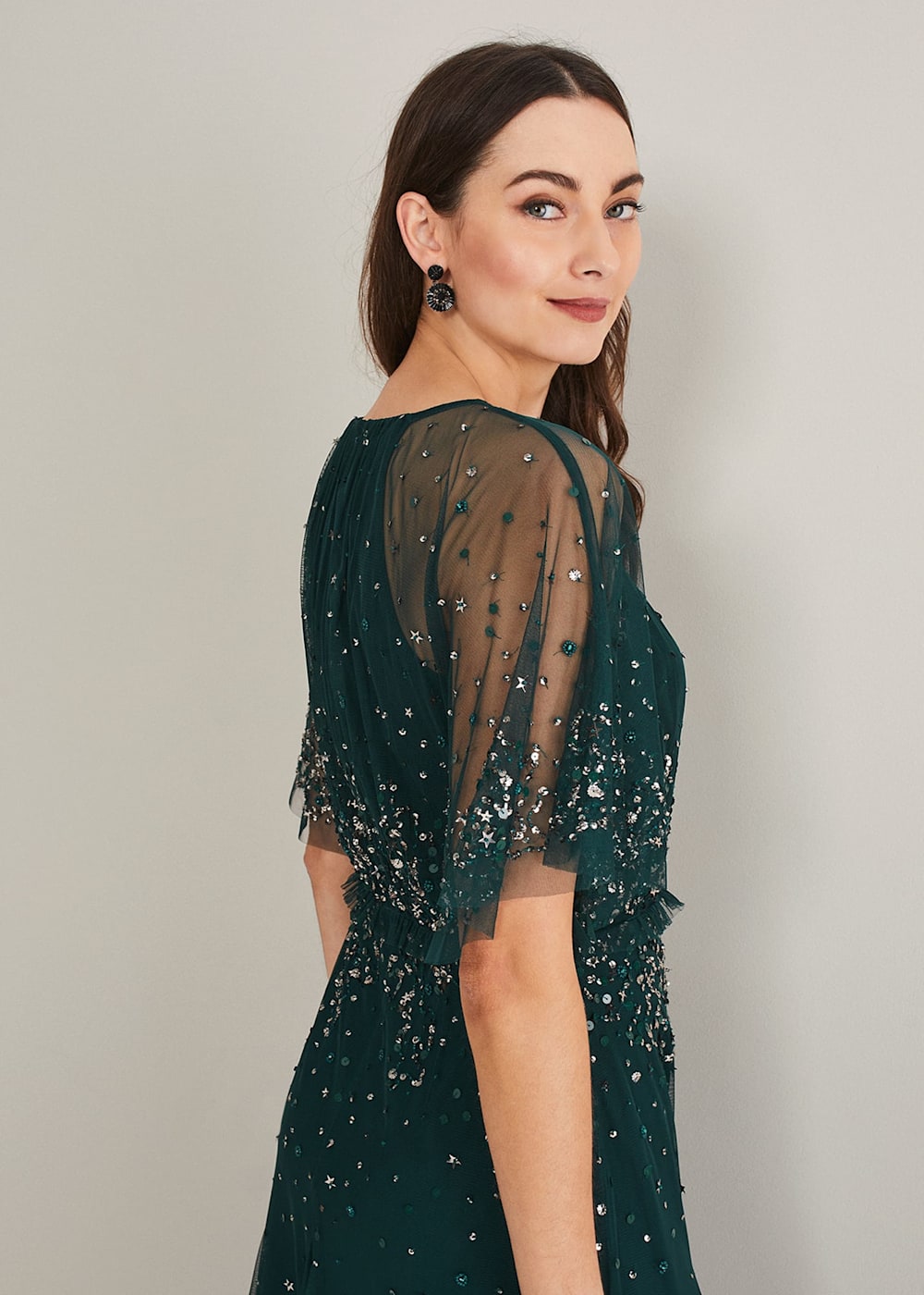 Lumi Short Tulle Beaded Dress Phase Eight ROW