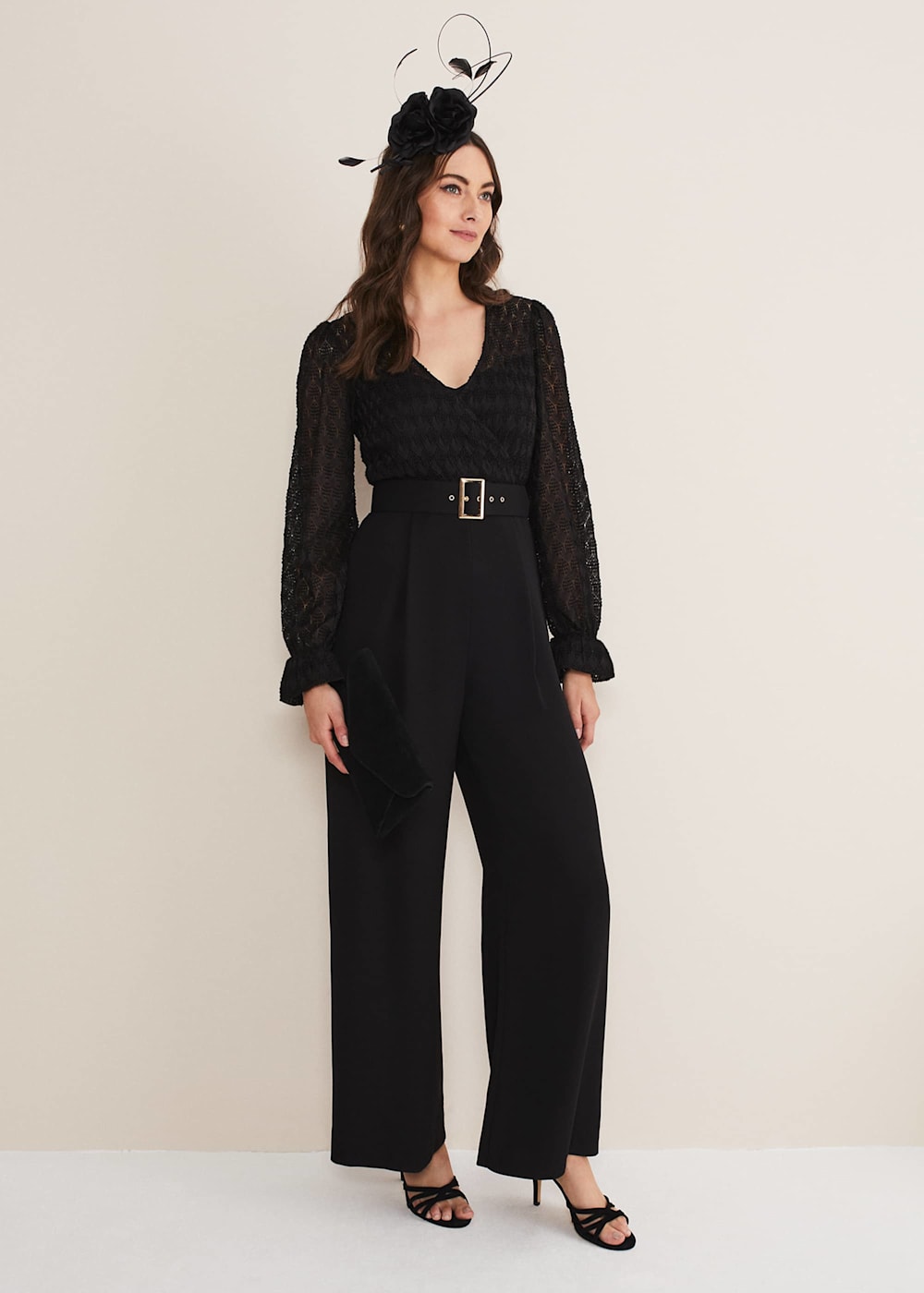 Long sleeve jumpsuit lace 2025