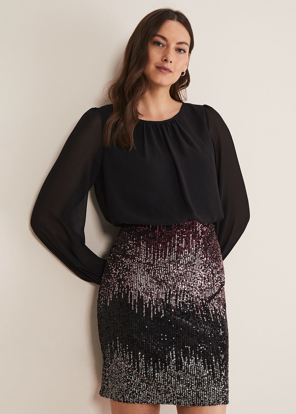 Chiffon sequin dress online