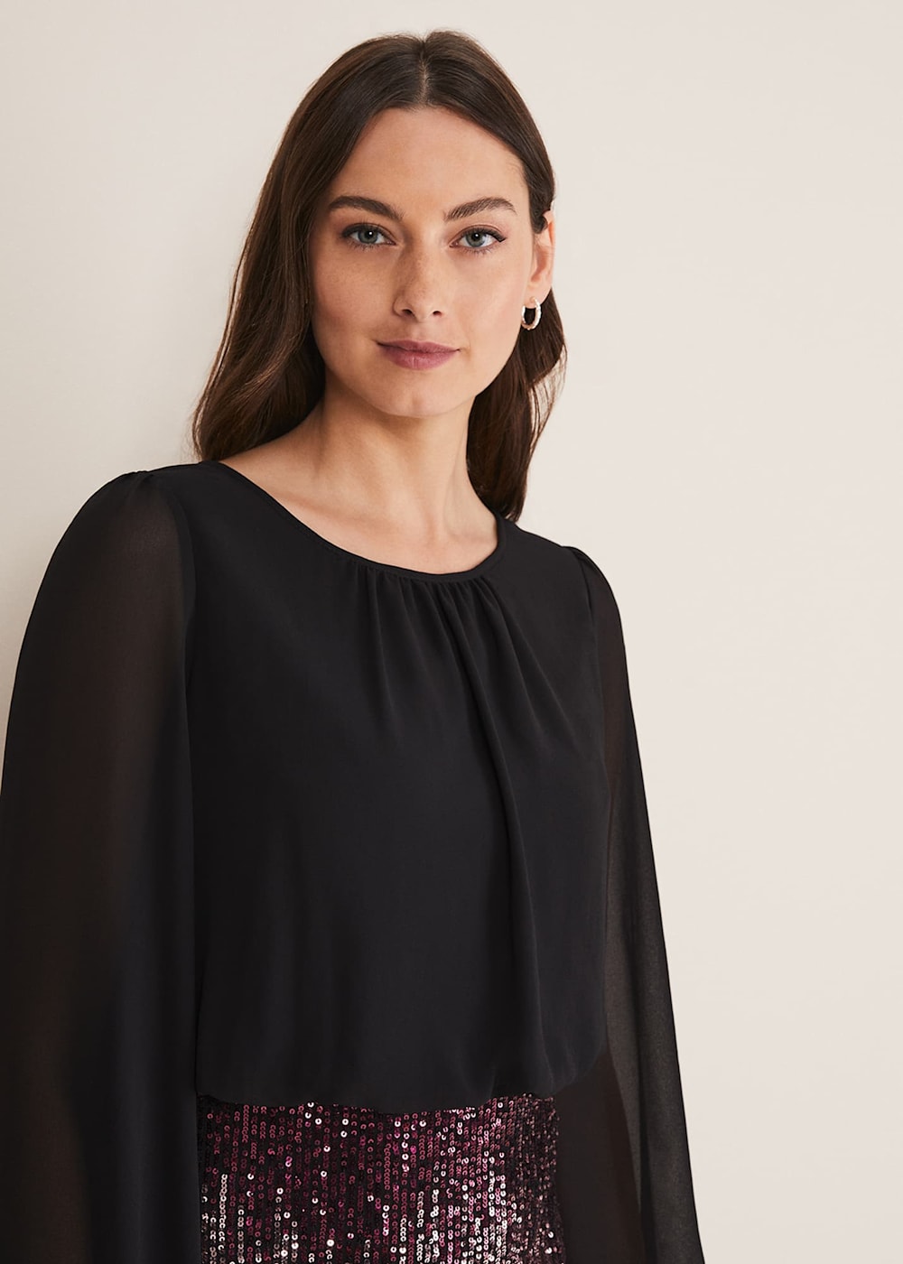 Angel Chiffon Sequin Dress Phase Eight UK