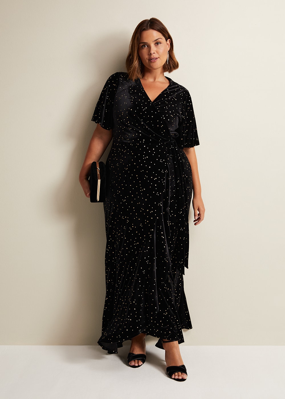 Plus wrap maxi dress hot sale