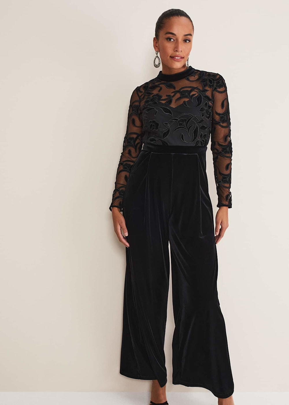 Angelica Velvet Jumpsuit Phase Eight UK