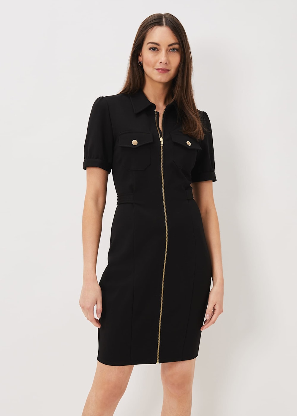 Zip front dress outlet