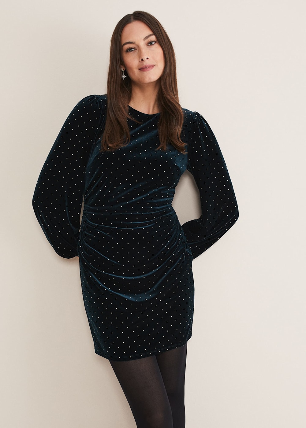 Adele Studded Velvet Dress Phase Eight ROW