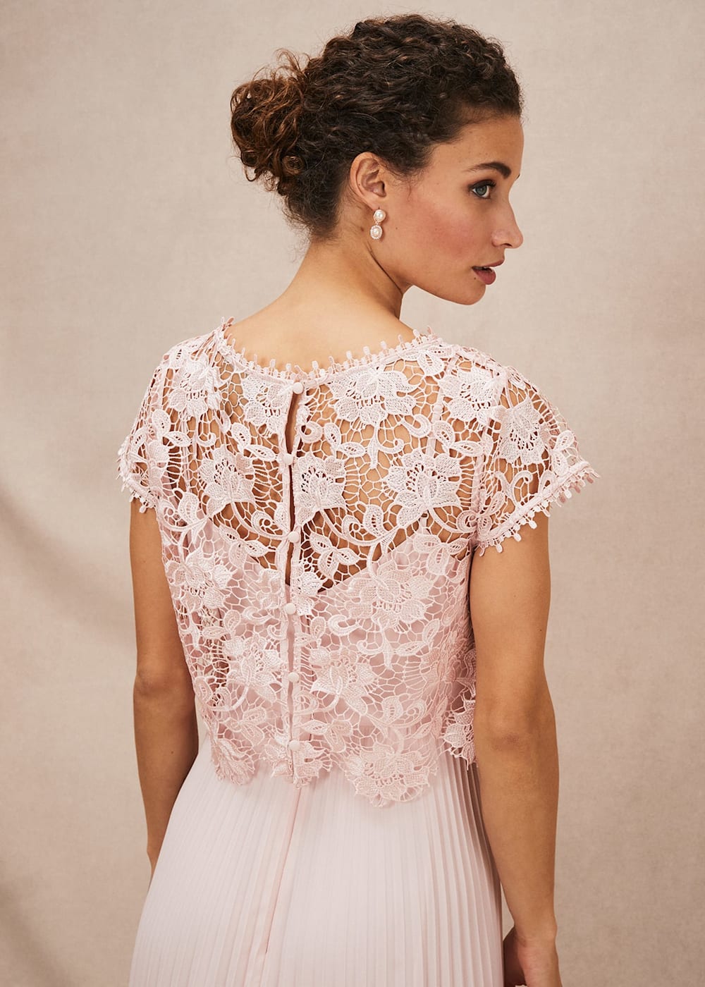 Michelle Lace Pleated Maxi Dress | Phase Eight ROW |