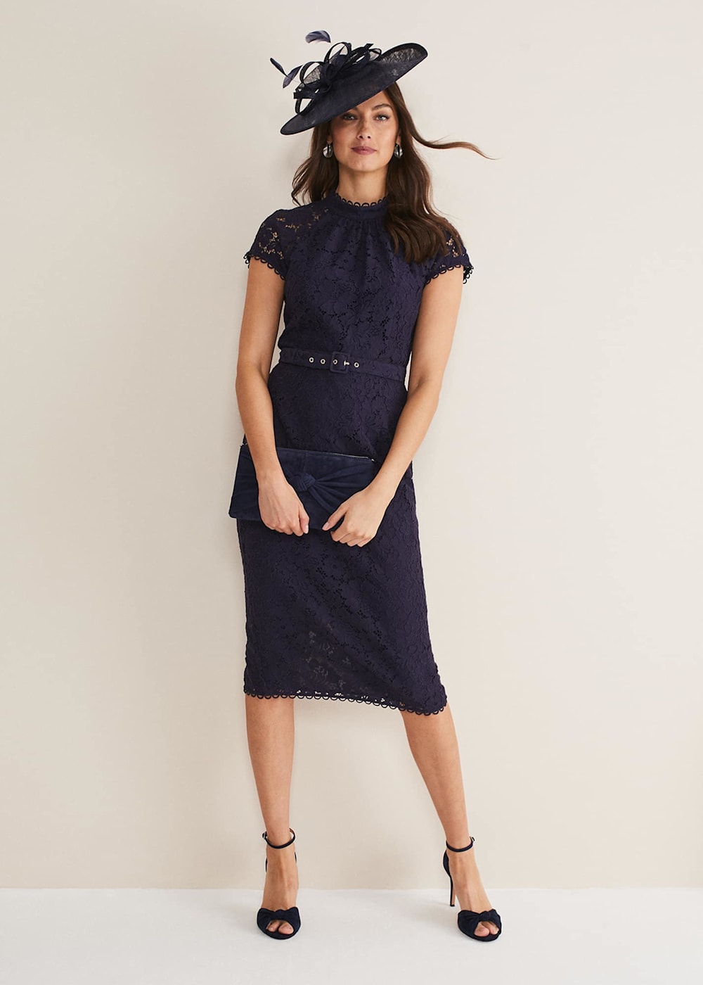 Aurora lace mini dress in navy hot sale