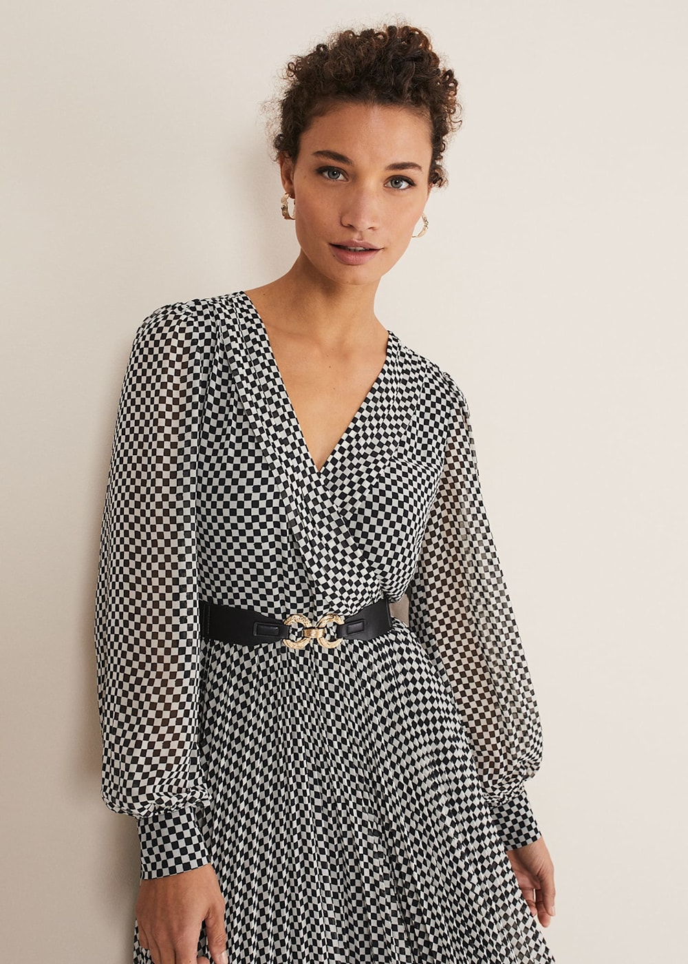 Phase eight carmen pleated maxi dress top
