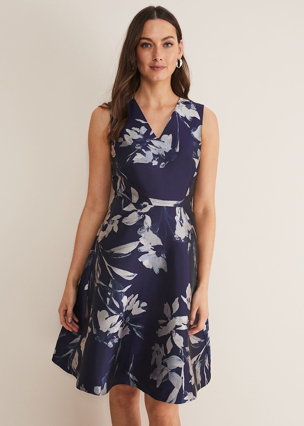 Phase eight blue floral dress top