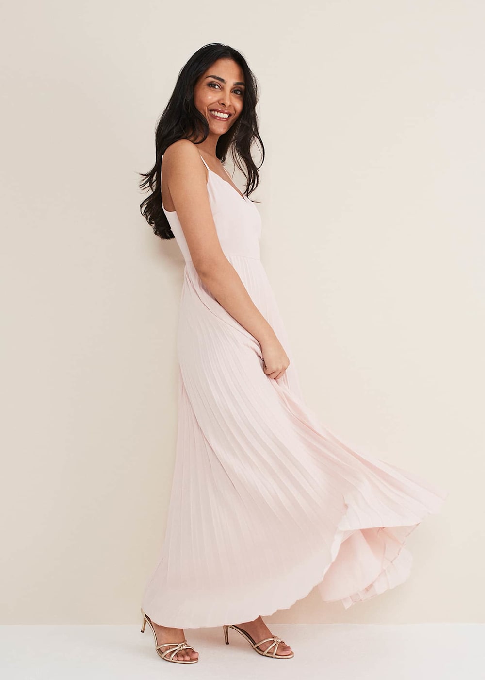Petite Michelle Lace Pleated Maxi Dress Phase Eight ROW