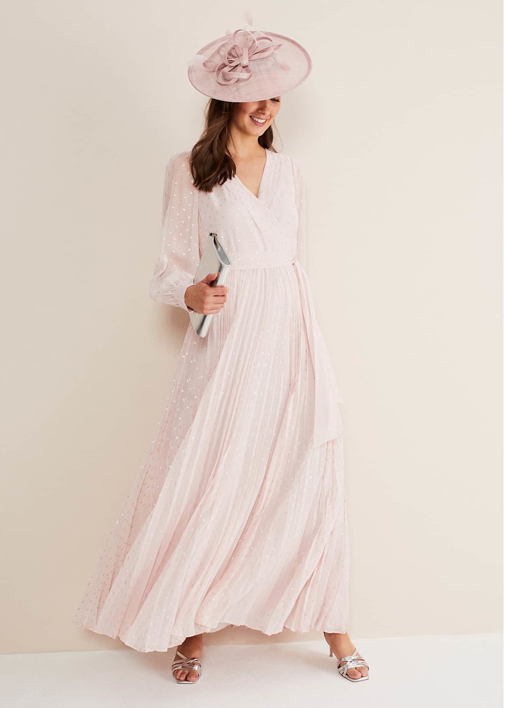 Phase eight carmen pleated maxi dress discount