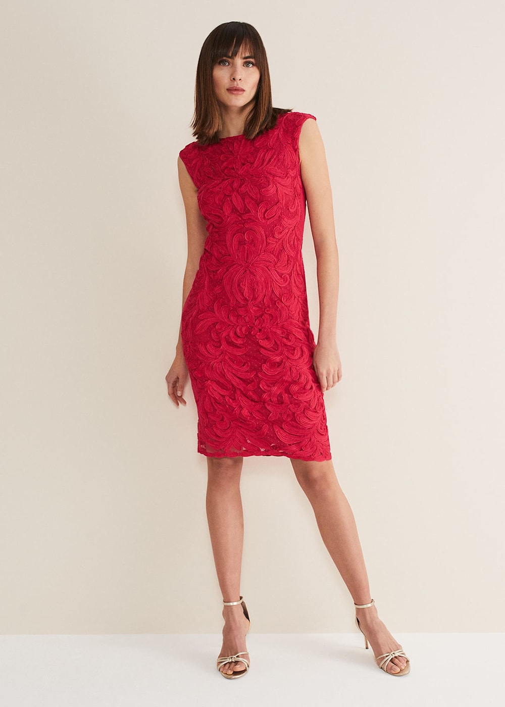 Phase eight red tapework dress best sale