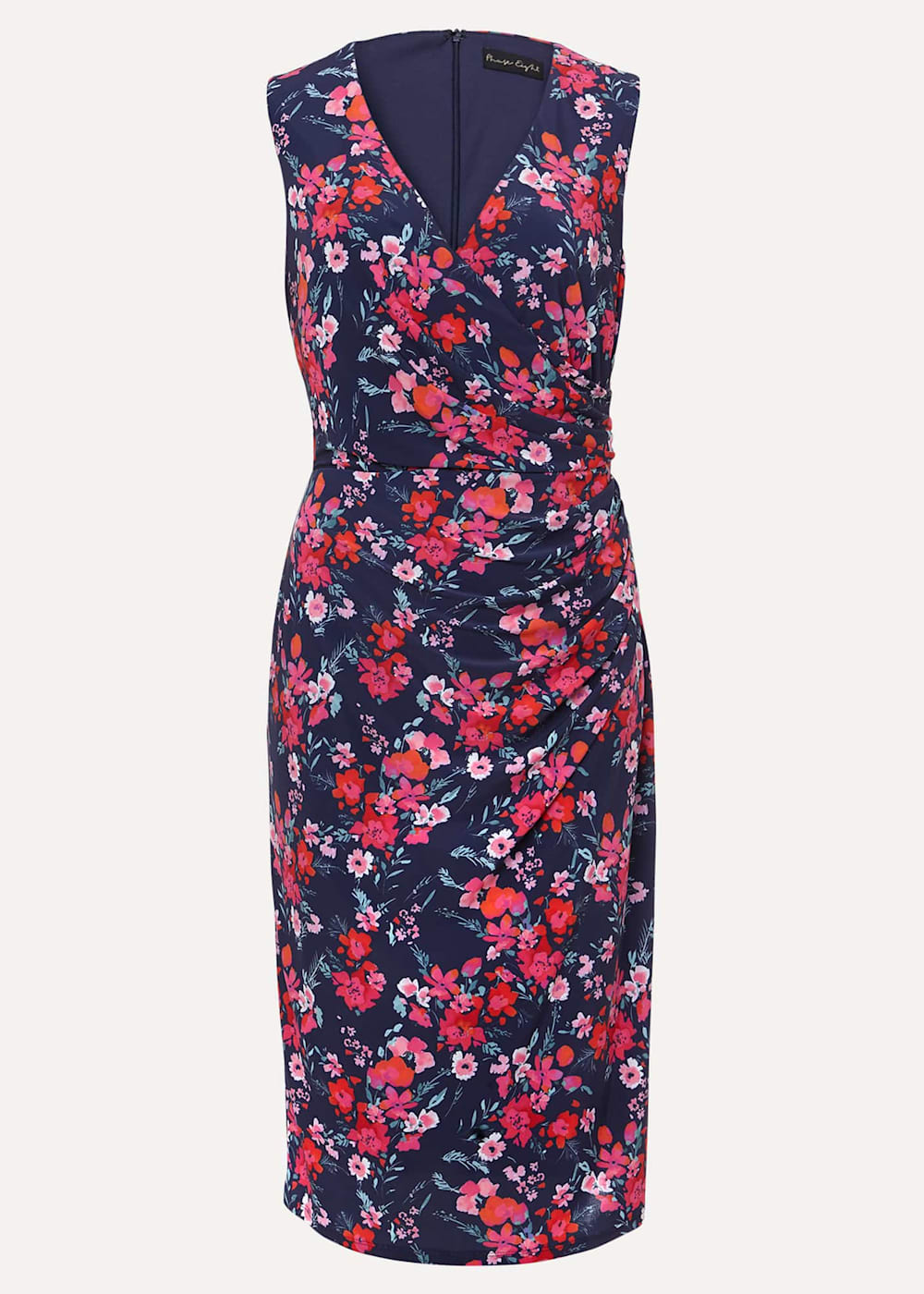 Phase Eight Aurelia Floral Dress Navy Multi Size 16