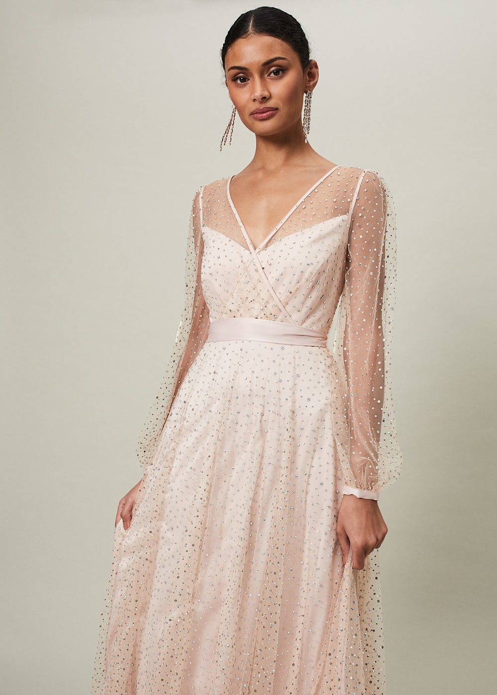 Ashley Embellished Sheer Maxi Dress | Phase Eight UK |